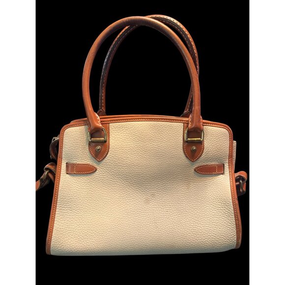 Vtg Dooney & Bourke Pebble Leather Double Handle Handbag Shoulder Bag Satchel Bo - Picture 3 of 12